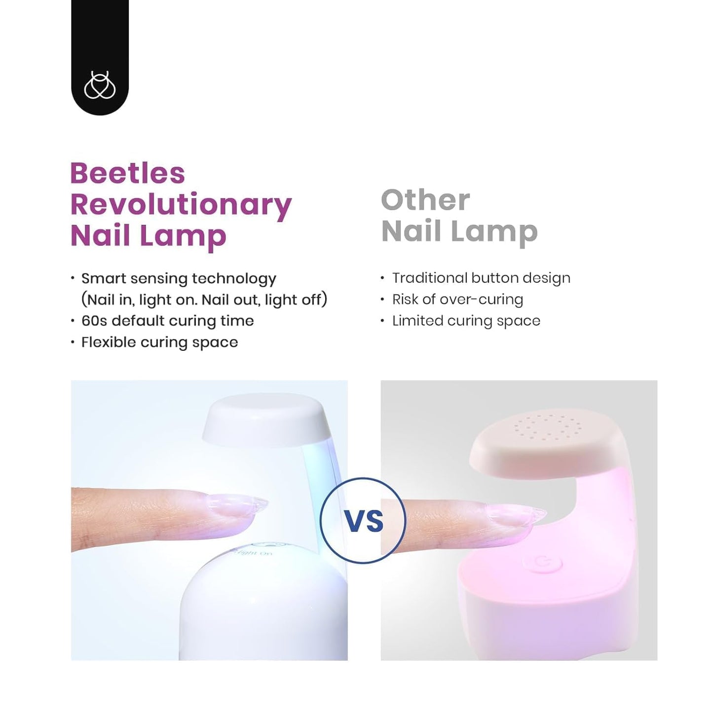 Beetles Nail Tips 240 Pcs Short Oval Nail Kit 5 In 1 Nail Glue Base Gel Uv Led Lamp Press on Nails Easy Nail Extension Set for Women