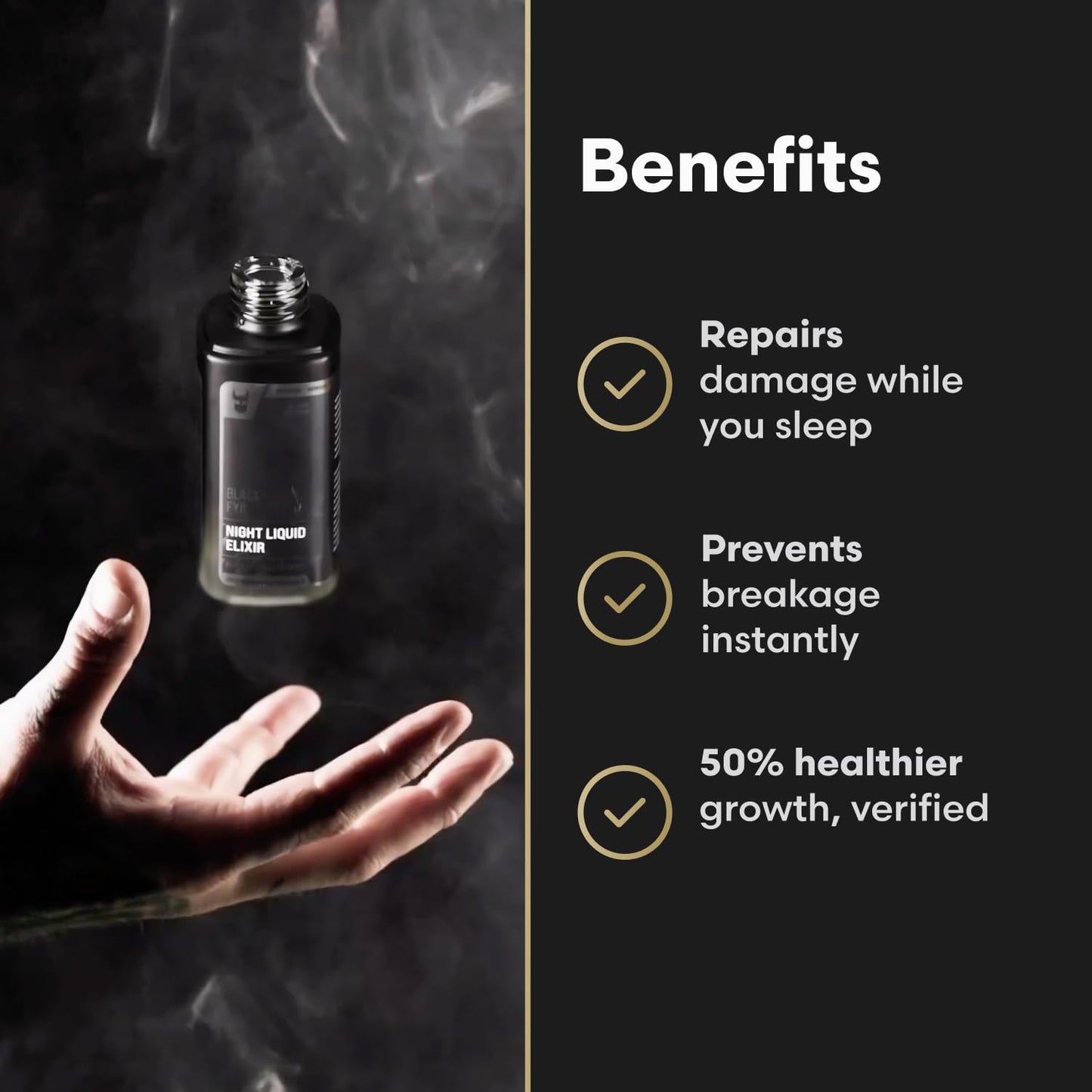 The Beard Struggle Night Liquid Elixir Beard Oil - Platinum Collection - Vanir's Wisdom (1 Fl oz) - Beard Oil for Men - Natural Blend for Softens, Moisturizing, & Healthier Beard Growth