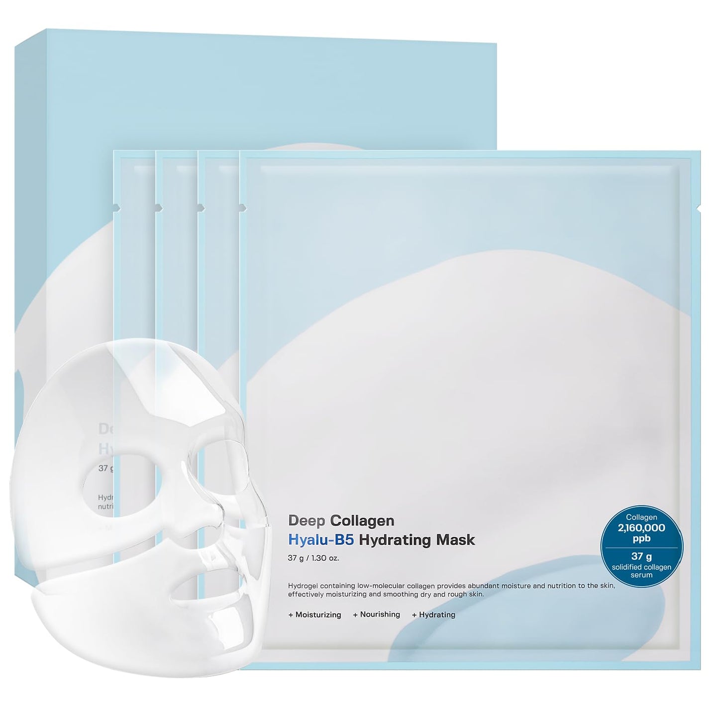 SUNGBOON EDITOR Deep Collagen Hyalu-B5 Overnight Mask 37gx4ea | Real Collagen Face Mask with Hyaluronic Acid | Moisture-Locking Care for Overheated Skin | Viral Korean Skincare Trend