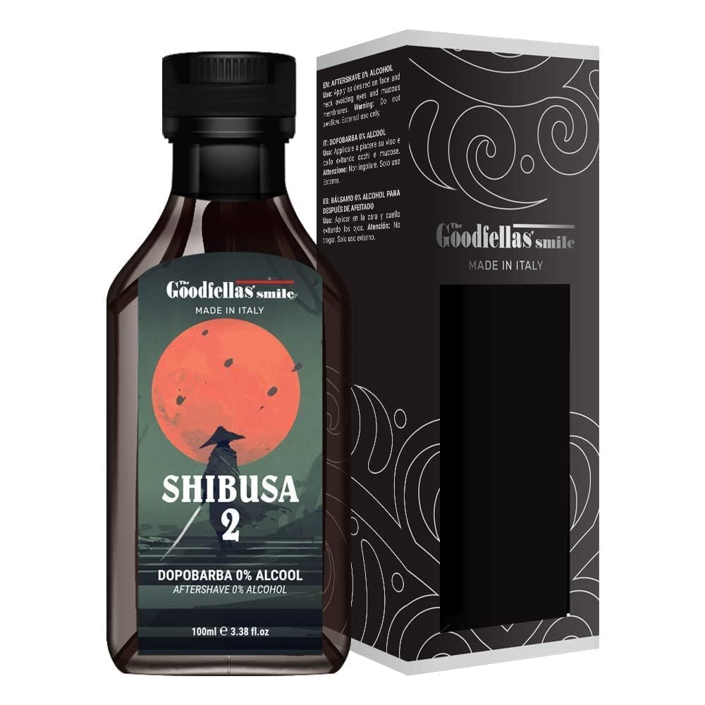 The Goodfellas' smile Alcohol-Free Soothing Aftershave Splash/Tonic, Made in Italy, 100 ml, 3.38 oz (Bergamot Orange, Musk & Cedar/SHIBUSA 2)