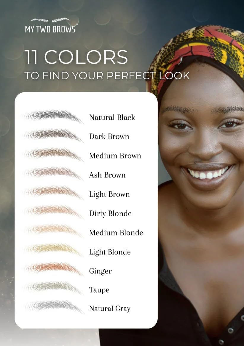 (10 pairs) Ginger Temporary Eyebrow Tattoo - Extra Small Size - Waterproof & Smudgeproof - Assertive Arch Style Eyebrow Stickers - Sheet Lasts up to 30 Days - Won't Work on Existing Brows