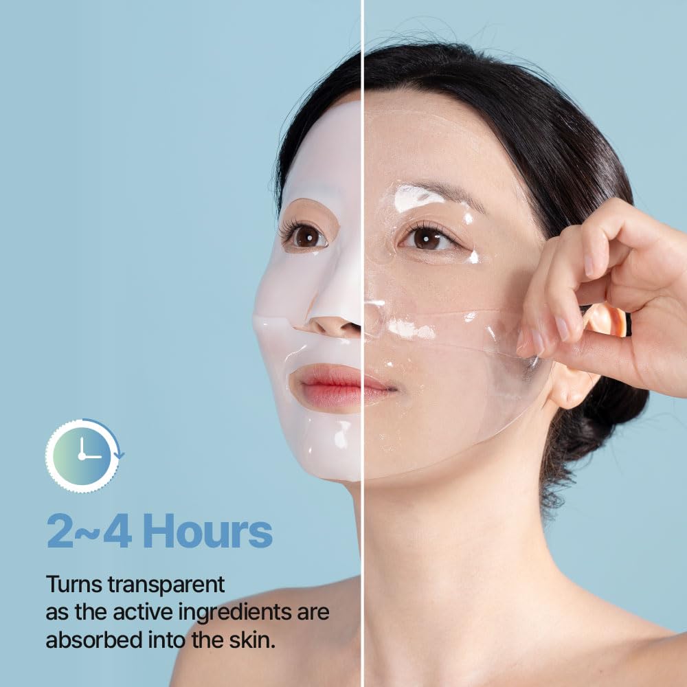 Vegan Collagen Boosting Face Mask Hydrating Overnight Hydrogel Mask, Pore Minimizing, Elasticity Improvement, Korean Skincare | 1.41 oz (1 Count)