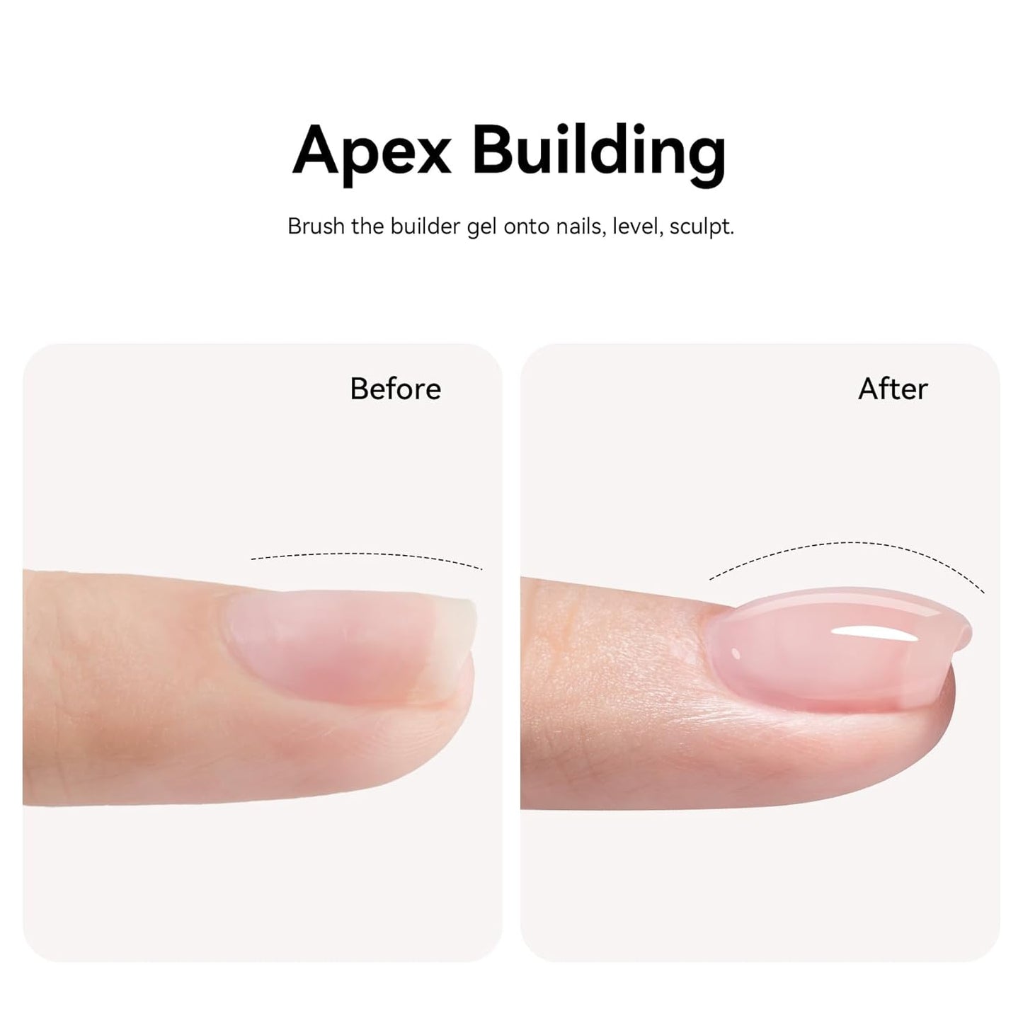 MAYCHAO Creamy Pink Builder Gel for Nails, 15ml Light Pink Nail Strengthener in a Bottle, Nail Extension Hard Gel, Soak Off Long Lasting UV Light Cure