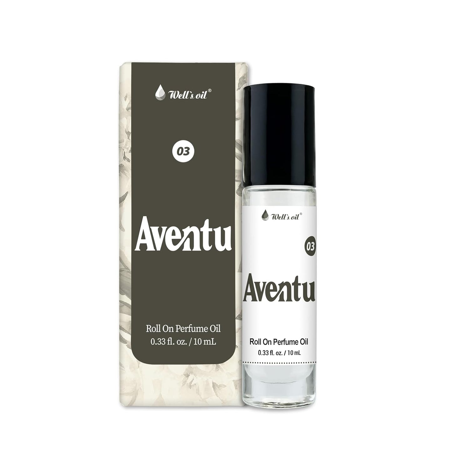Well's Oil Roll-On Perfume Oil (Aventu) | Woody & Fresh Notes | Long-Lasting | Paraben-Free | 0.33 Fl Oz / 10 ml