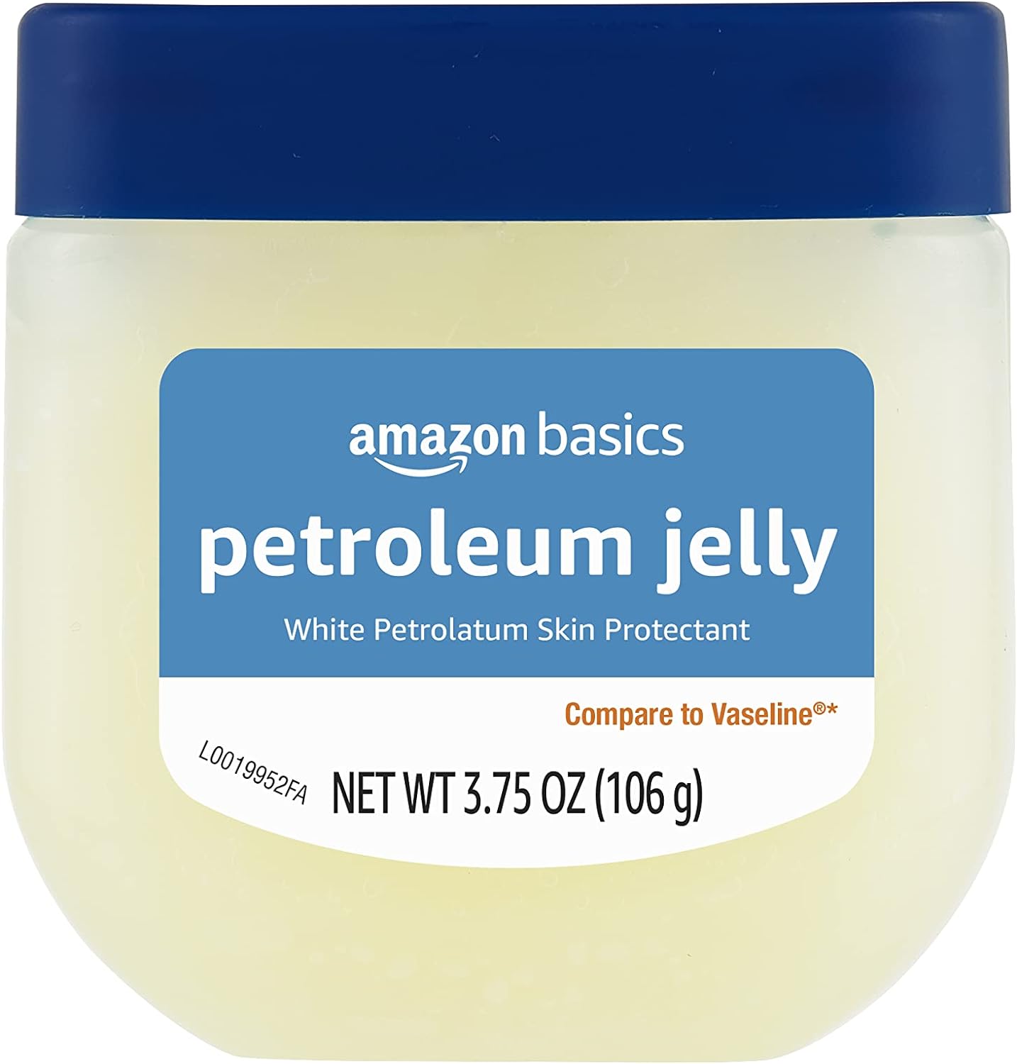 Amazon Basics Petroleum Jelly White Petrolatum Skin Protectant, Unscented, 3.75 oz, 1-Pack, (Previously Solimo)