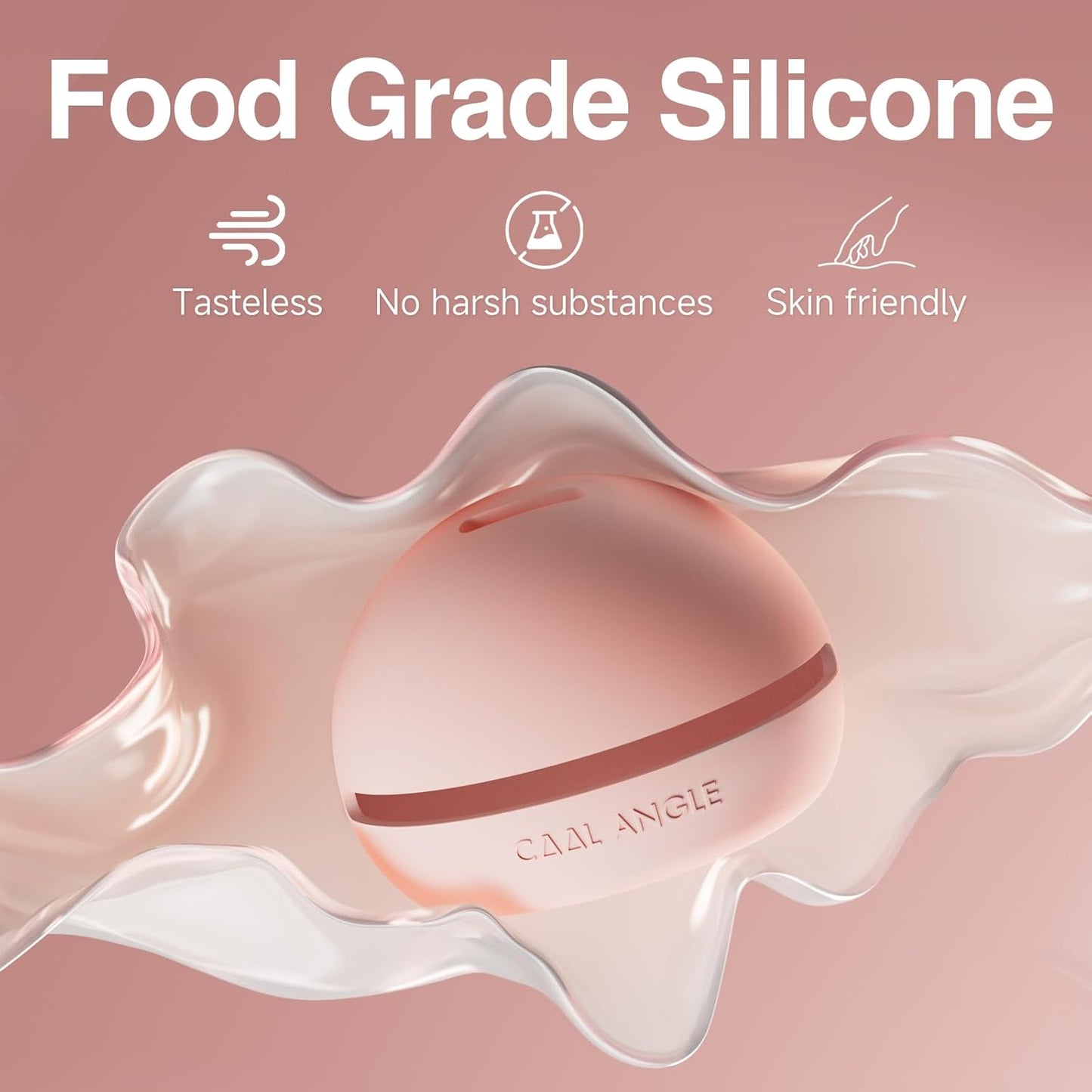 Makeup Sponge Holder Silicone Beauty Sponge Holder Makeup Blender Case for Travel 2 in 1 Stand Storage For Quick Drying Pink