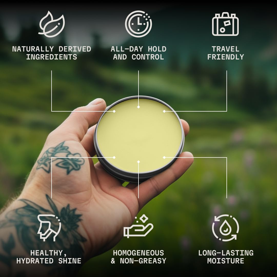 Striking Viking Beard Oil and Balm - Men's Beard Grooming Kit with All-Natural Beard Oil and Leave in Beard Balm Conditioner - Enriched with Argan and Jojoba Oil, Sandalwood