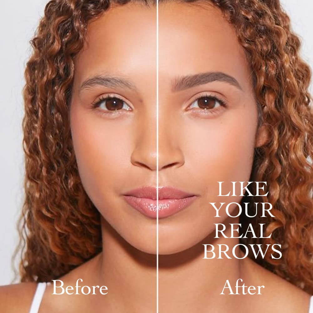 2 Pcs/Set Eyebrow Ink Pencil by Brow Stylist -Micro 4 Point Brow Pen Lift & Snatch Eyebrow Pen Kits with 3 Eyebrow Stencil Long-Lasting Waterproof Natural Eyebrow Hair (01# chestnut colour)