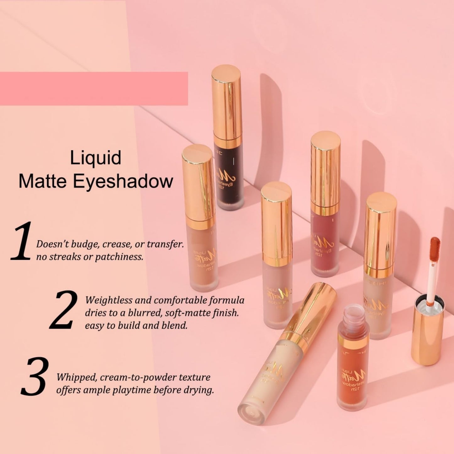 MAEPEOR Matte Liquid Eyeshadow 10 Colors Naked Smooth Creamy Eyeshadow Long Lasting and Waterproof Lightweight Cream Eye Shadow (P08 Mahogany)