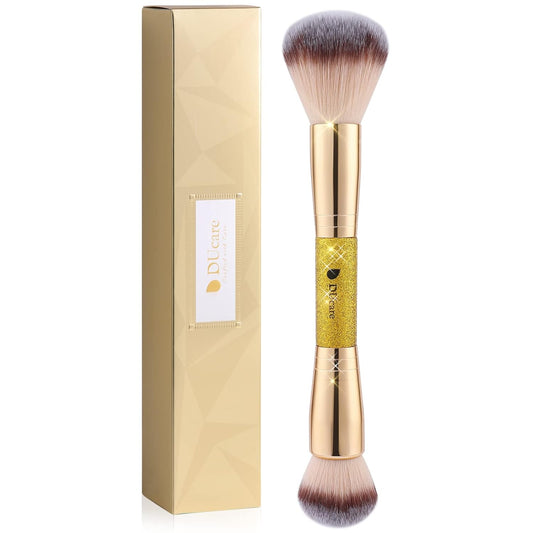 DUcare Foundation Powder Brush Double Ended Blush Makeup Brushes, Duo Bronzer Blush ideal for cream or powder