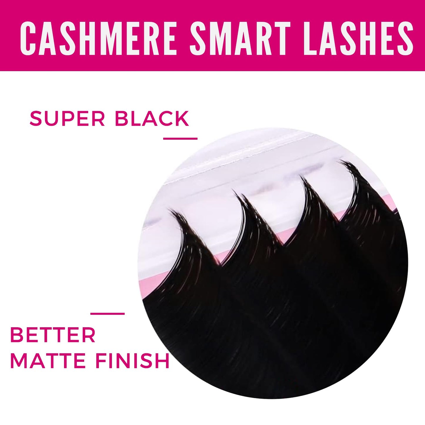 VEYES INC Cashmere Smart Fan Lash Extensions 0.03 0.05 0.07 C/CC/D Curl 8-20mm Mixed & Single Length, Super Matte Black Volume Lashes, Professional Supplies for Lash Techs (0.03 CC 13mm)