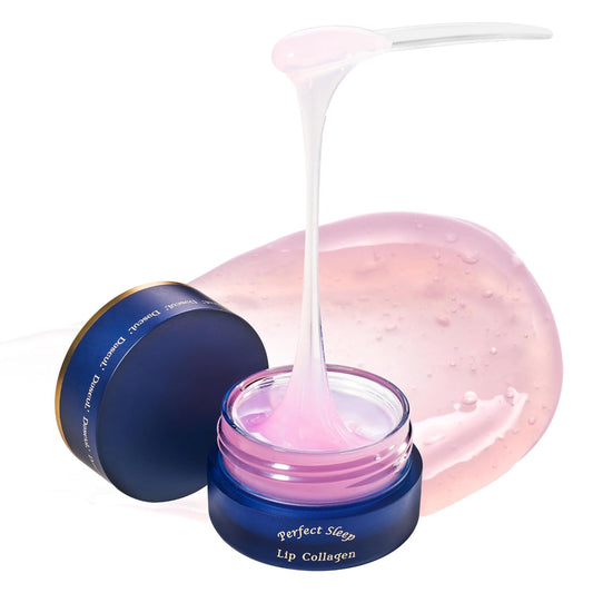 Perfect Sleep Lip Collagen 0.52fl.oz, Intensive Collagen Lip Sleeping Mask Infused with Peptides, Rice Protein & Willow Bark Extract for Overnight Plumping, Repairing & Smoothing, Korean Lip Treatment