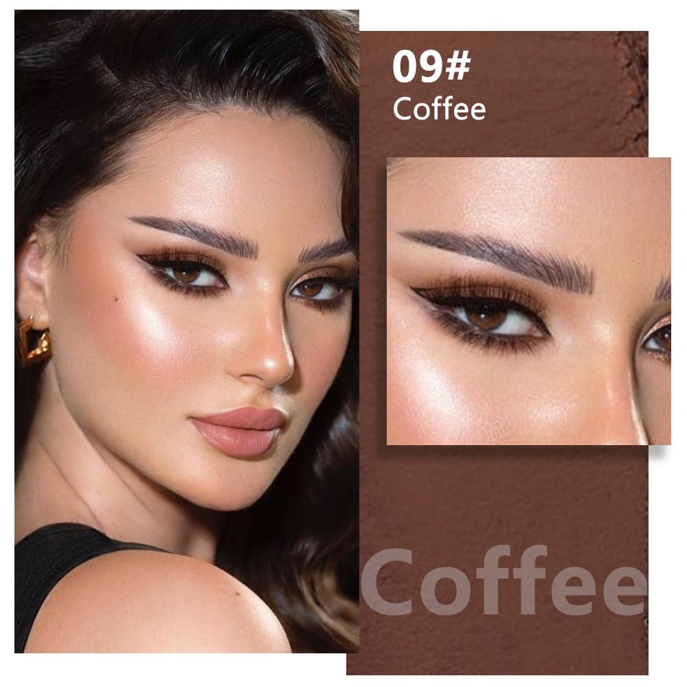 Matte Singe Eye Shadow Palette Makeup, Matte Brown Monochrome Eyeshadow For Old Women, Mini Pressed Monochrome Pigmented Waterproof Sombras Para Ojos, Vegan, Talc, Paraben & Cruelty Free, 09