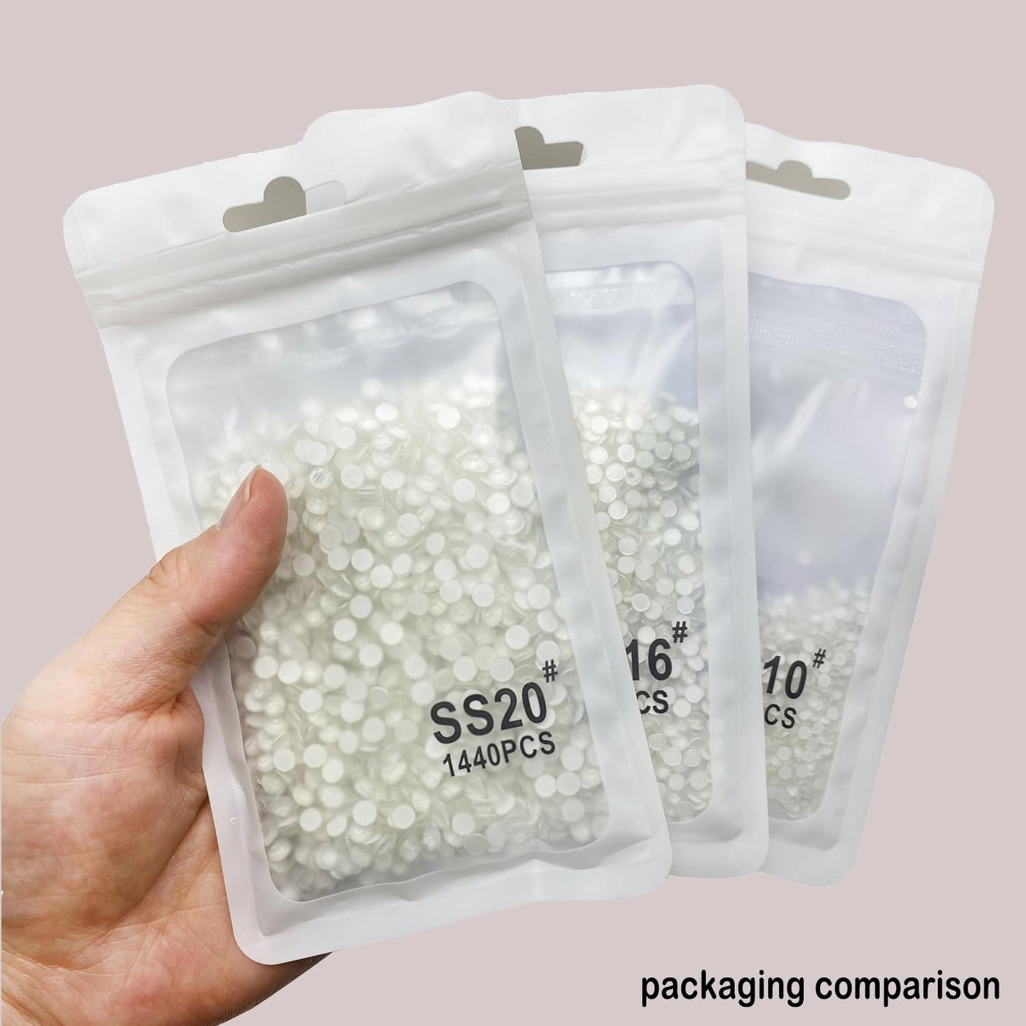 Flatback Glass Rhinestones,Bedazzler Gems 1440pcs Non Hotfix Crystal Rhinestones for Nail Charms Crafts Clothes Tumblers,White Neon,SS10