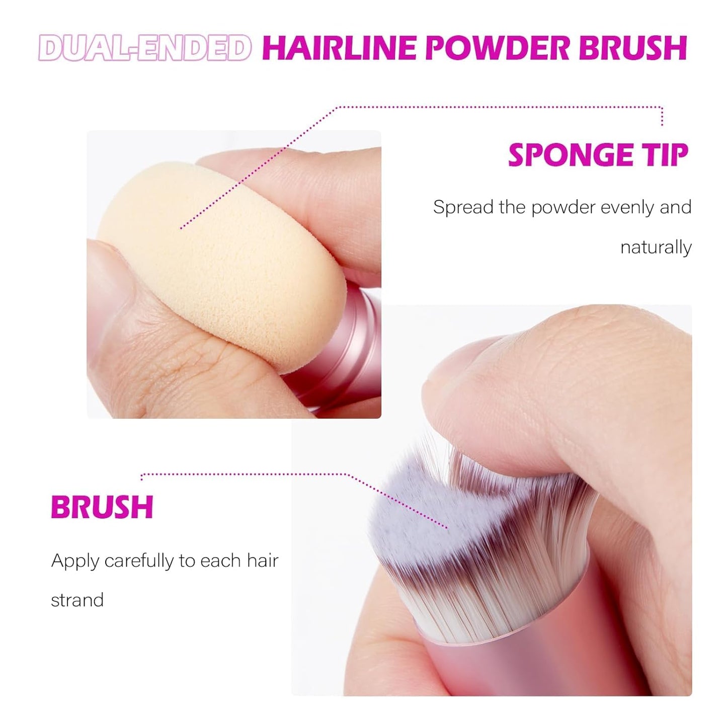 Acomler Root Touch Up Powder, Root Touch Up Hair Color, Talc-Free Hairline Powder for Thinning Hair, Gray Hair Coverage for Women Men, Includes Makeup Brush (Gray, 0.42oz)