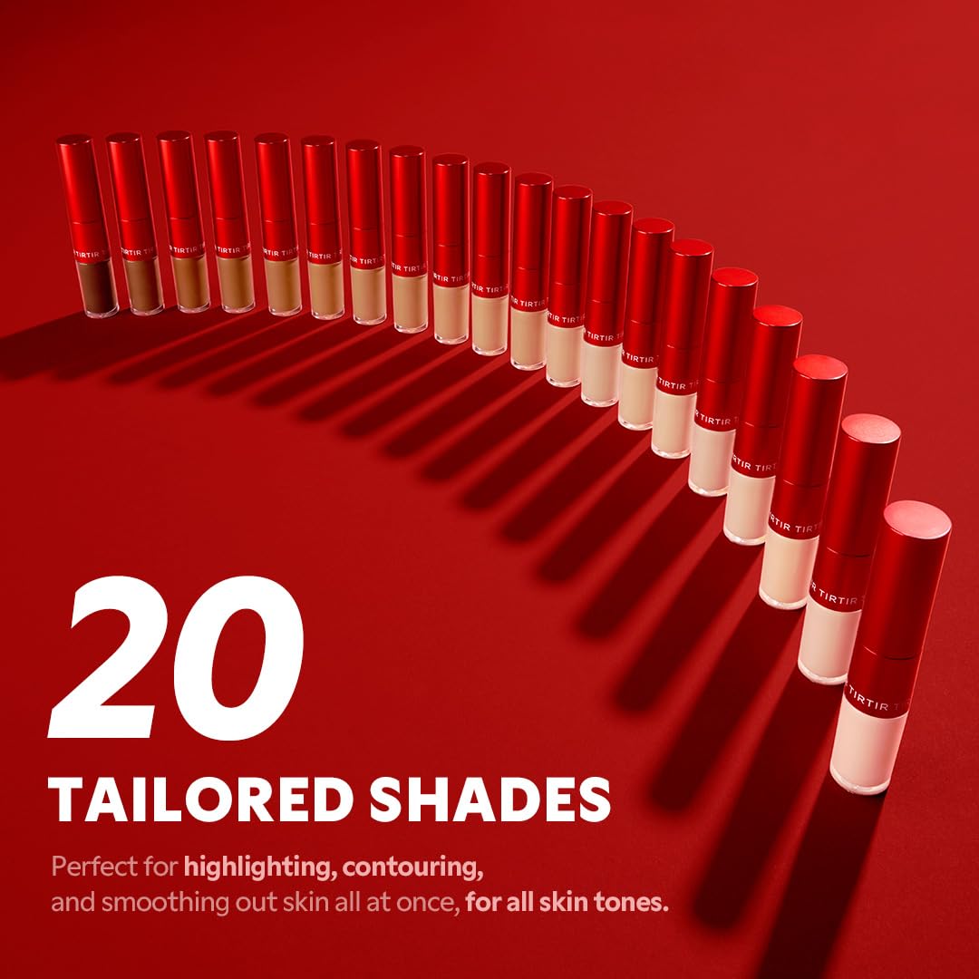 TIRTIR Glide&Hide Blurring Concealer - Creamy texture, Conceals dark circles and wrinkles, Dual formula (liquid tip & balm stick), Long-lasting wear, Korean Makeup, #2C, 0.28 Oz