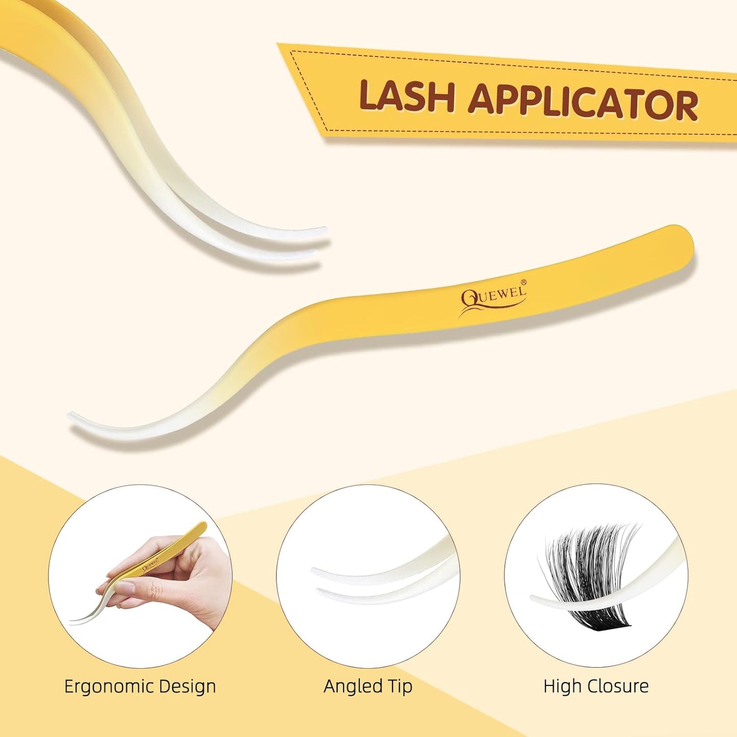 QUEWEL DIY Lash Extension Kit, 300pcs Cluster Lashes Mixed 10-20mm Lash Clusters Kit with Lash Bond and Seal Waterproof, Lash Applicator and Brush, DIY Lash Extensions at Home(200D RR-KIT)