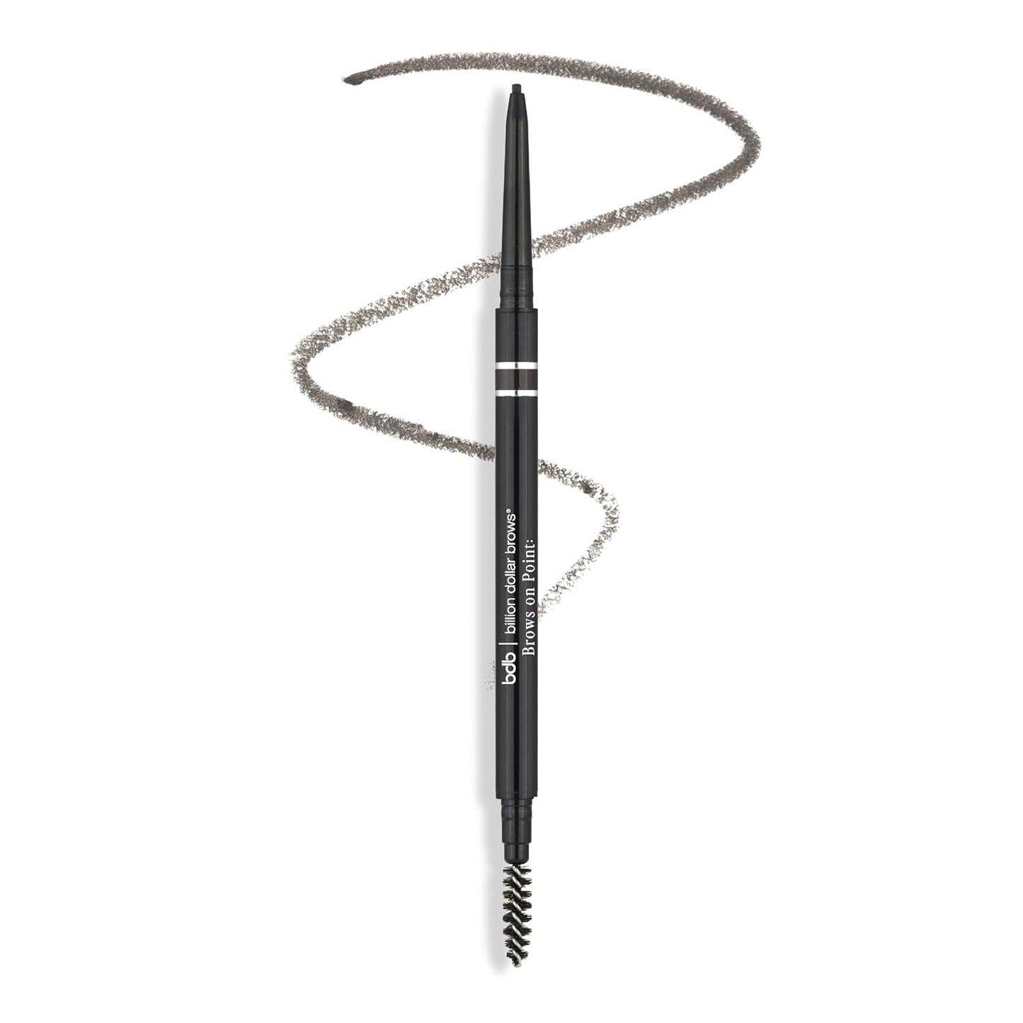 bdb Brows on Point Micro Brow Pencil - Precision Tip & Spoolie, Waterproof, Define Shape & Fill Brows, Black Raven