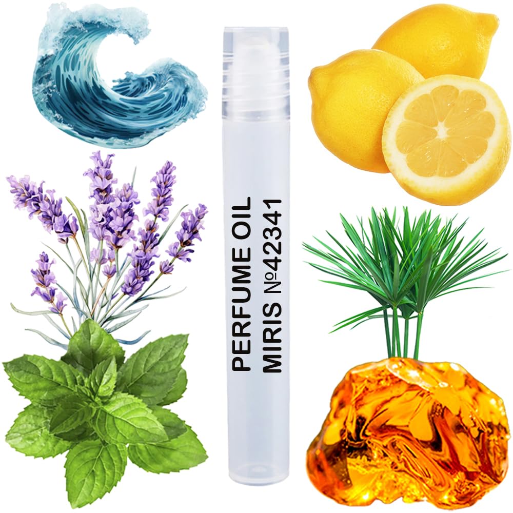 MIRIS Perfume Oil No. 42341, Inspired by Black XS L'Exces, Long-Lasting Men Roll-On, Rollerball 0.34 Fl Oz / 10 ml