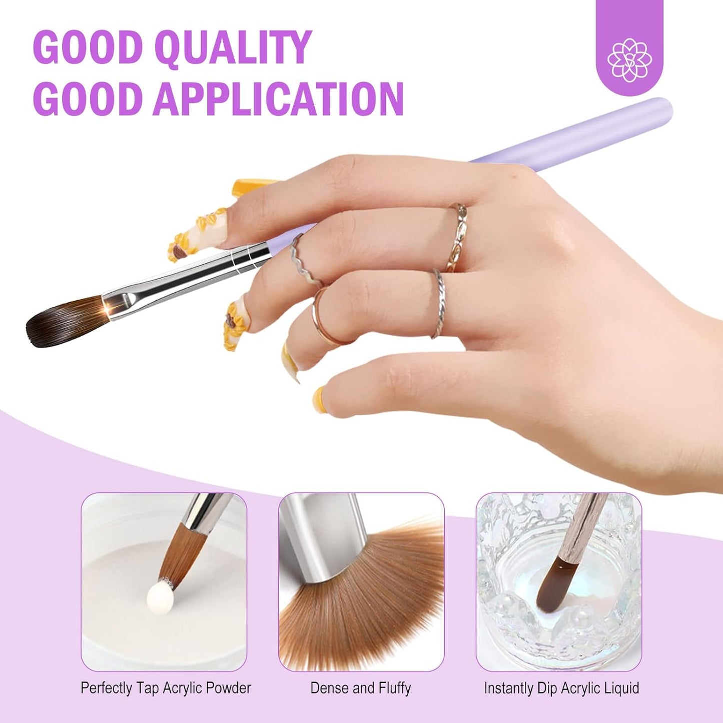 SAVILAND Acrylic Nail Starter Kit: 4oz Clear Acrylic Powder and 5oz Liquid Monomer Set with 100 Nail Forms Brushes for Manicure Extension 3D Carving Nail Set Kit for Beginners with Everything Home DIY