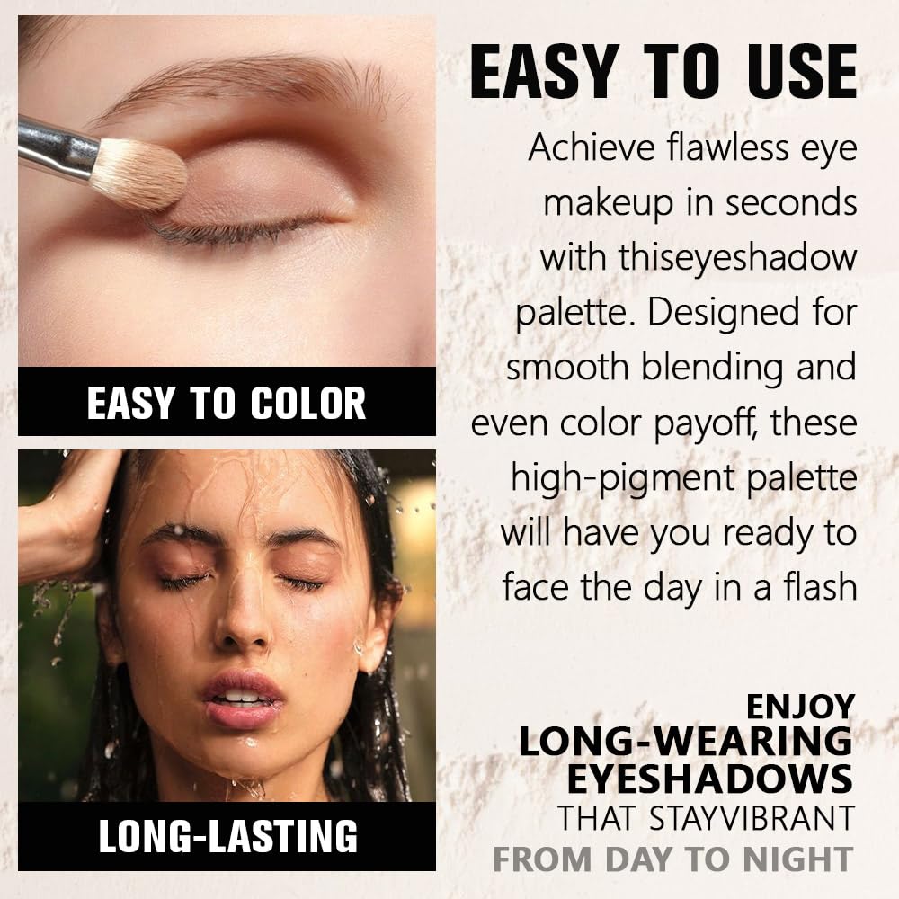 Light Blue White Single Eyeshadow Makeup, Neutral Powde Eye Shadow for Women, Light White Matte Singles Eyeshadow Palette Pigmented Waterproof,sombras para ojos,Girls Monochrome Eyeshadows Gift