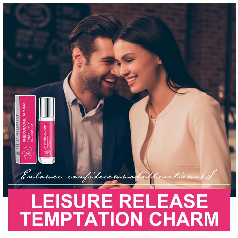 Pheromone Roll-On Perfume for Women, 10ml， Floral Fruity Fragrance, Top Notes Pear Strawberry Blackcurrant, Middle Notes Peony Honeysuckle Lily of the Valley, Base Notes Cedarwood,Elegant & Fresh