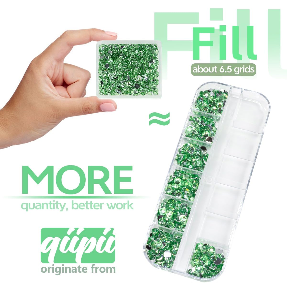 Light Green Crystal Resin Rhinestones for Crafting Grass Green Flatback Stones 3mm 4mm 5mm Non-Hotfix Diamonds Crystals Gems for Nails Face Eyes Makeup Body Tumblers Bottles DIY Crafts Clothes