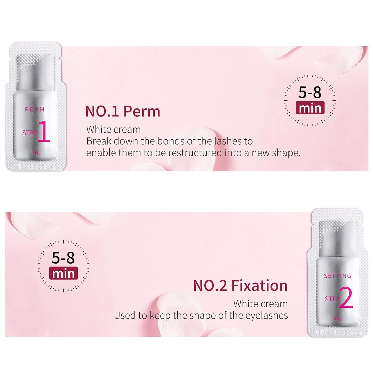 2025 Upgraded Fast Perm Lash Lift Kit Eyelash Perm Kit Perm&Setting Lotion (Quantity: 2×5 Packs)