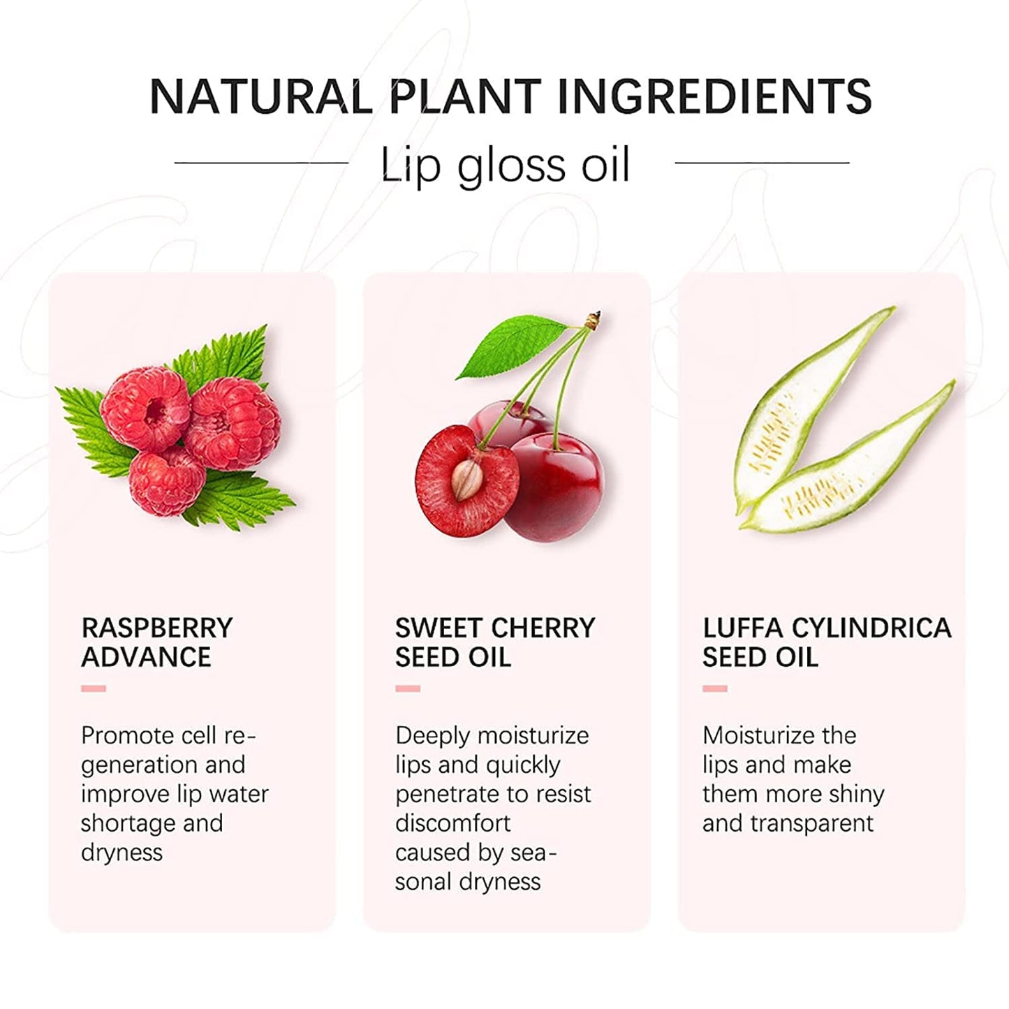 2PCS Hydrating Lip Glow Oil, Lip Oil Gloss Transparent Toot Tinted Nourishing Long Lasting Repairing Lightening Lip Lines (CHERRY) 0.2 OZ