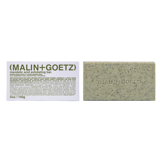 MALIN+GOETZ Mandelic Acid Exfoliating Bar | Triple-Milled Exfoliating + Cleansing Bar | Mandelic Acid, Lactic Acid, Pumice + Eucalyptus | Smooths, Softens + Brightens Skin | Vegan + Cruelty-Free(5 oz)