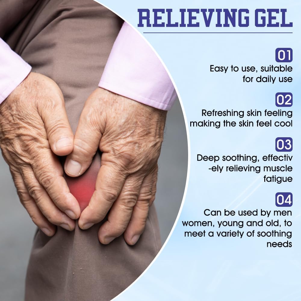 Soothing Cooling Gel 100g,Relieve Muscle Tension,Sports Soothing Cooling Body Care,Cooling with Menthol and Frankincense,Fast Absorbing for Women and Men,Brings a Comfortable Feeling(100g/3.04oz)