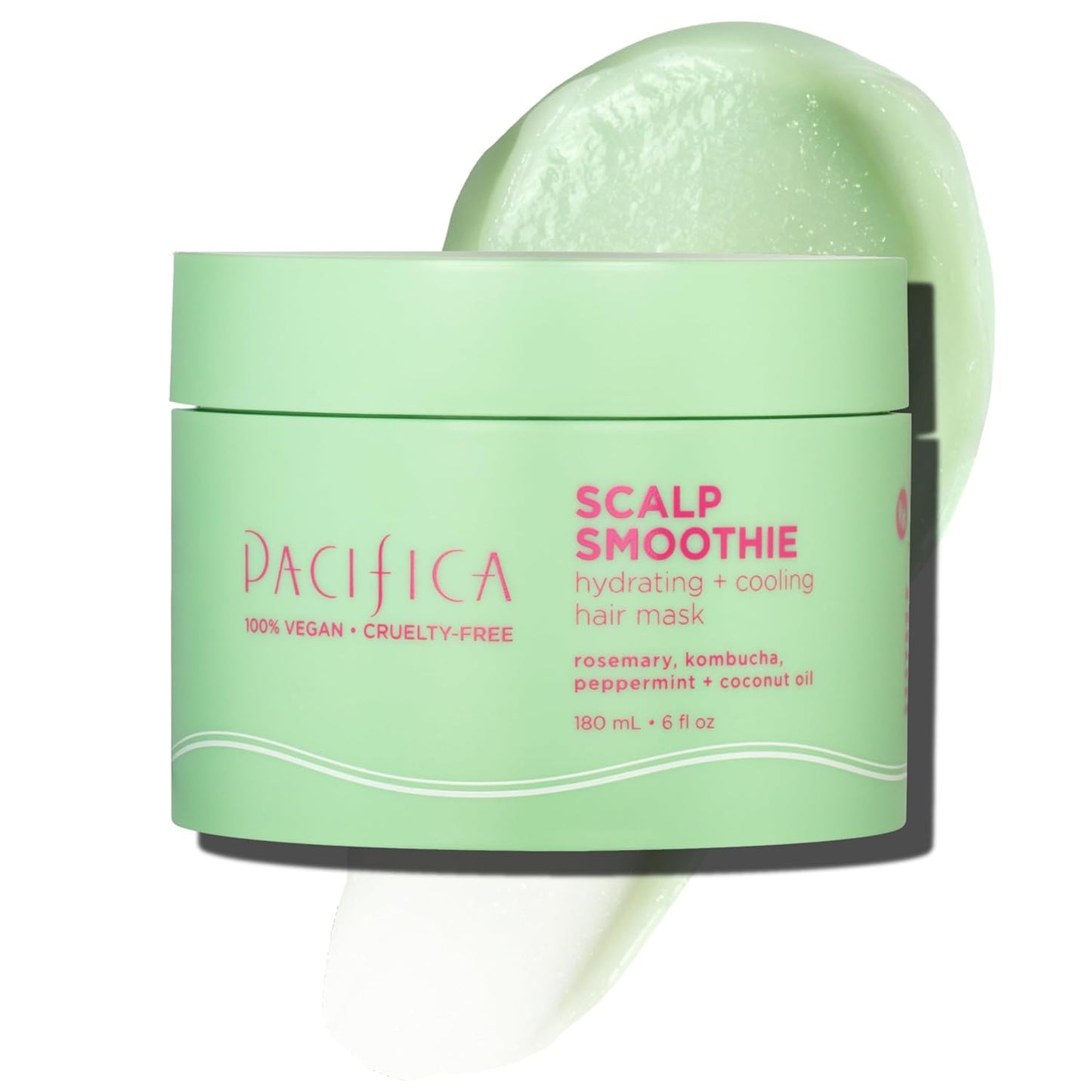 Pacifica Scalp Smoothie Hydrating Scalp Treatment & Leave-On Hair Mask, Cooling Relief for Dry, Flaky, Itchy Scalp & Thinning Hair, Vegan & Cruelty-Free, 6 fl oz
