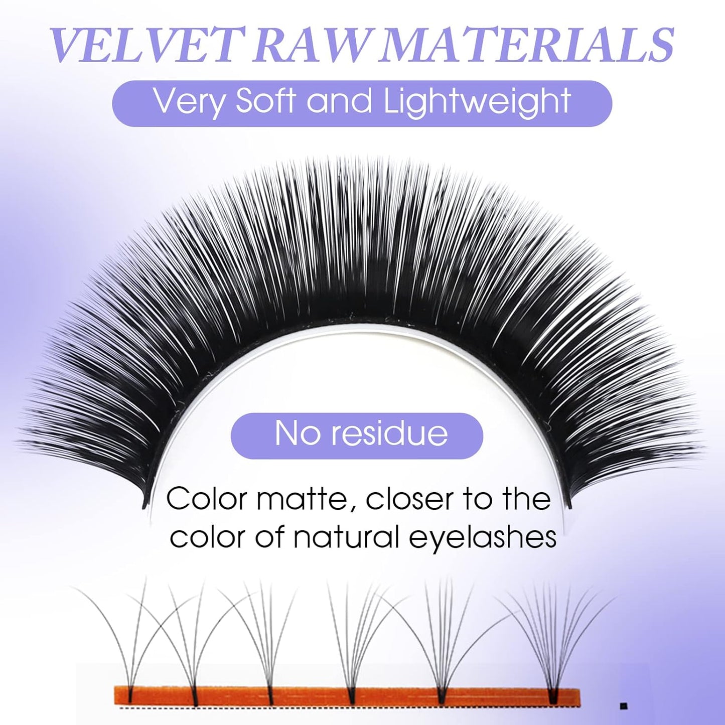 Easy Fan Volume for Lash Artists: Handmade Fans, Self Fanning, Blooming, Black, D Curl, 0.07mm, 14-20mm Mixed, Wendy, KH200102