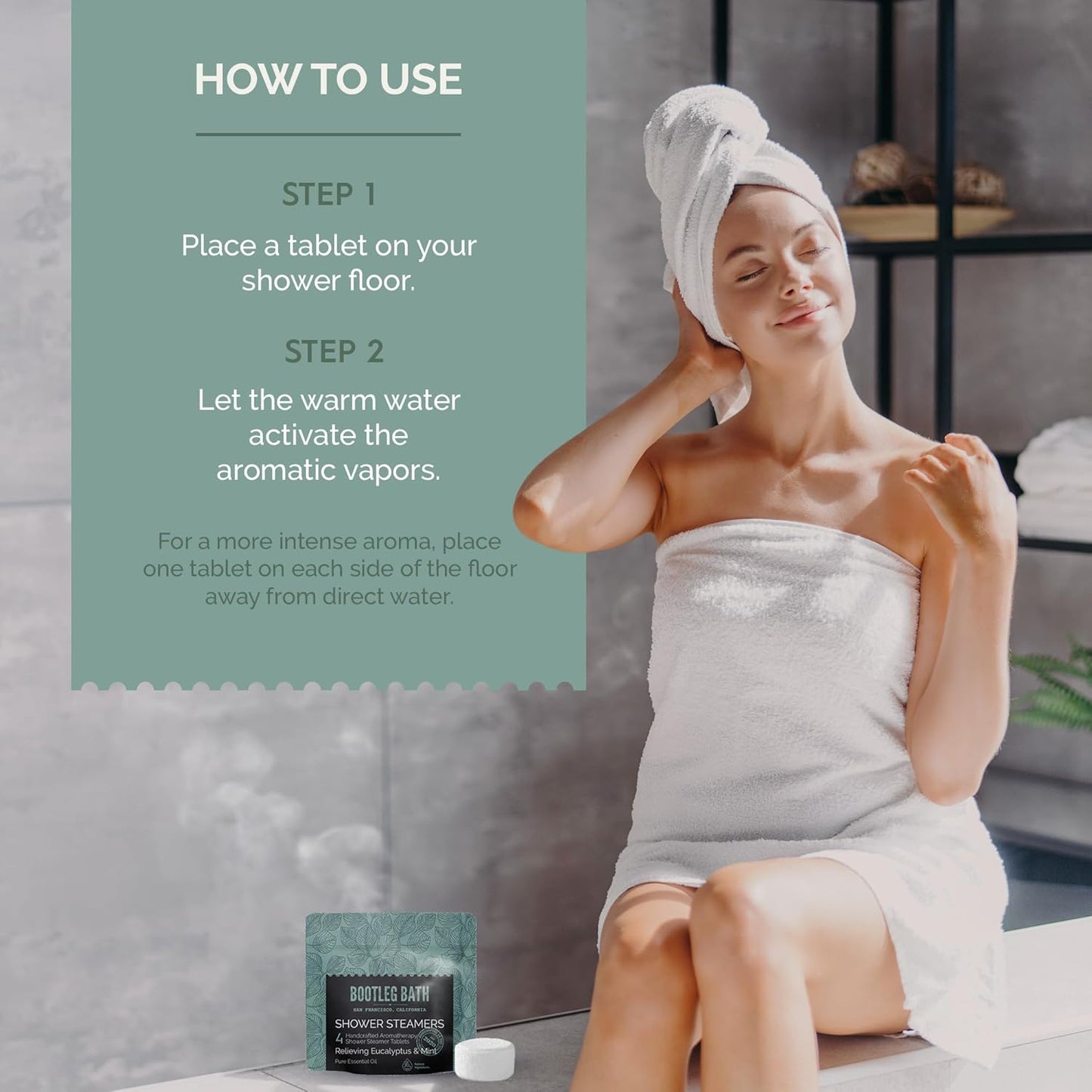 Shower Steamers Aromatherapy Eucalyptus and Mint 4 Pack, 100% Pure Essential Oil, All Natural, for Men and Women, Made in USA