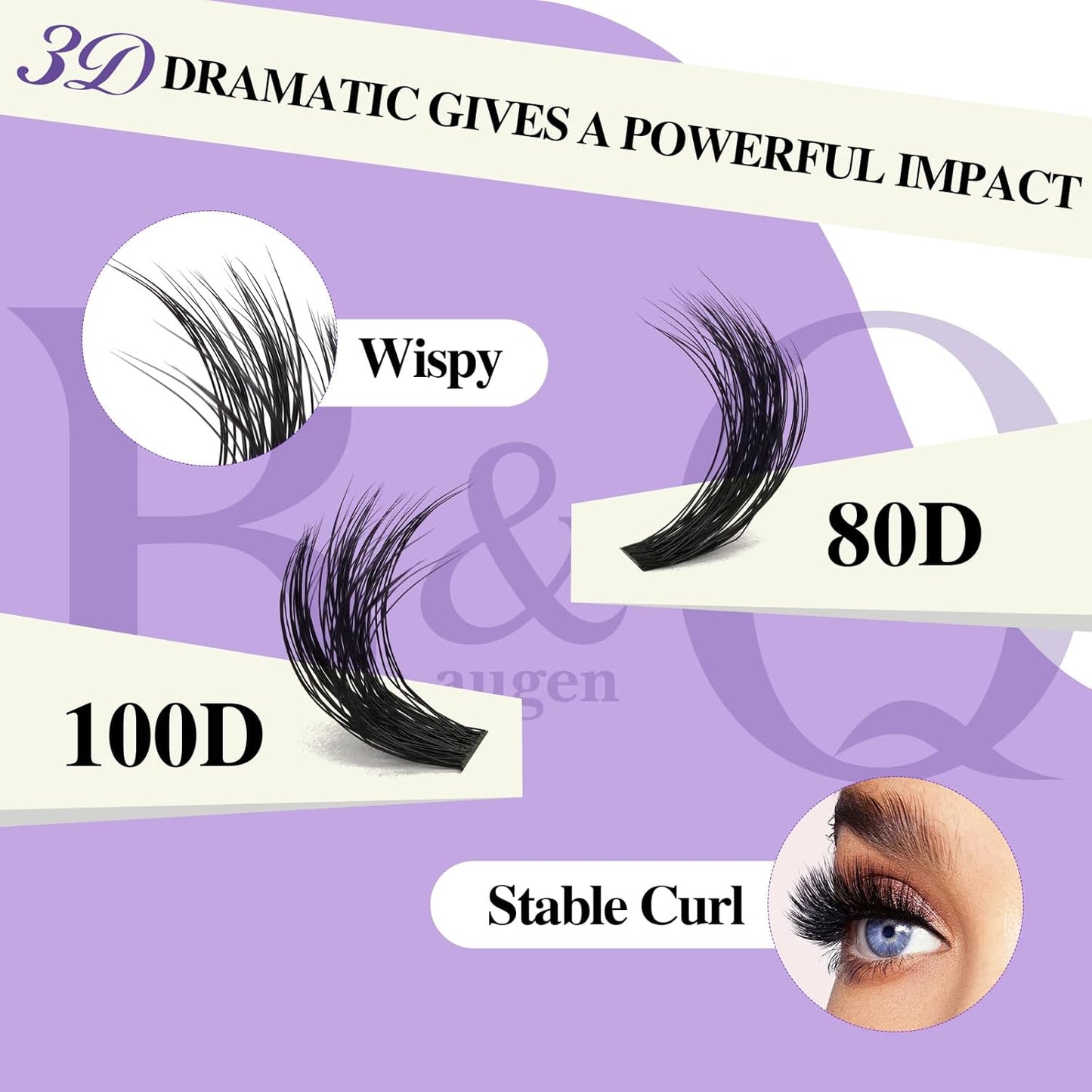 B&Qaugen Lash Clusters Kit 216PCS Lash Extension Kit 3D Eyelash Extension Kit 80D+100D 10-18 Mixed Wispy DIY Lash Extension Kit Voluem Thick Waterproof Lash Clusters Kit（80D+100D-D-10-18MIX）