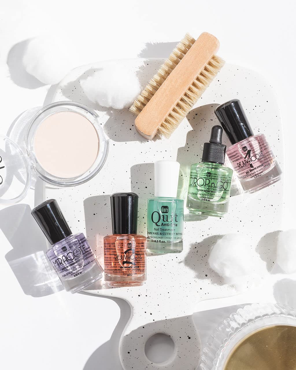 duri Brush’n Go Dry and Shine Speedy Top Coat and Drop'n Go Nail Polish Drying Drops - Fast Dry Top Coat Nail Polish Combo Pack