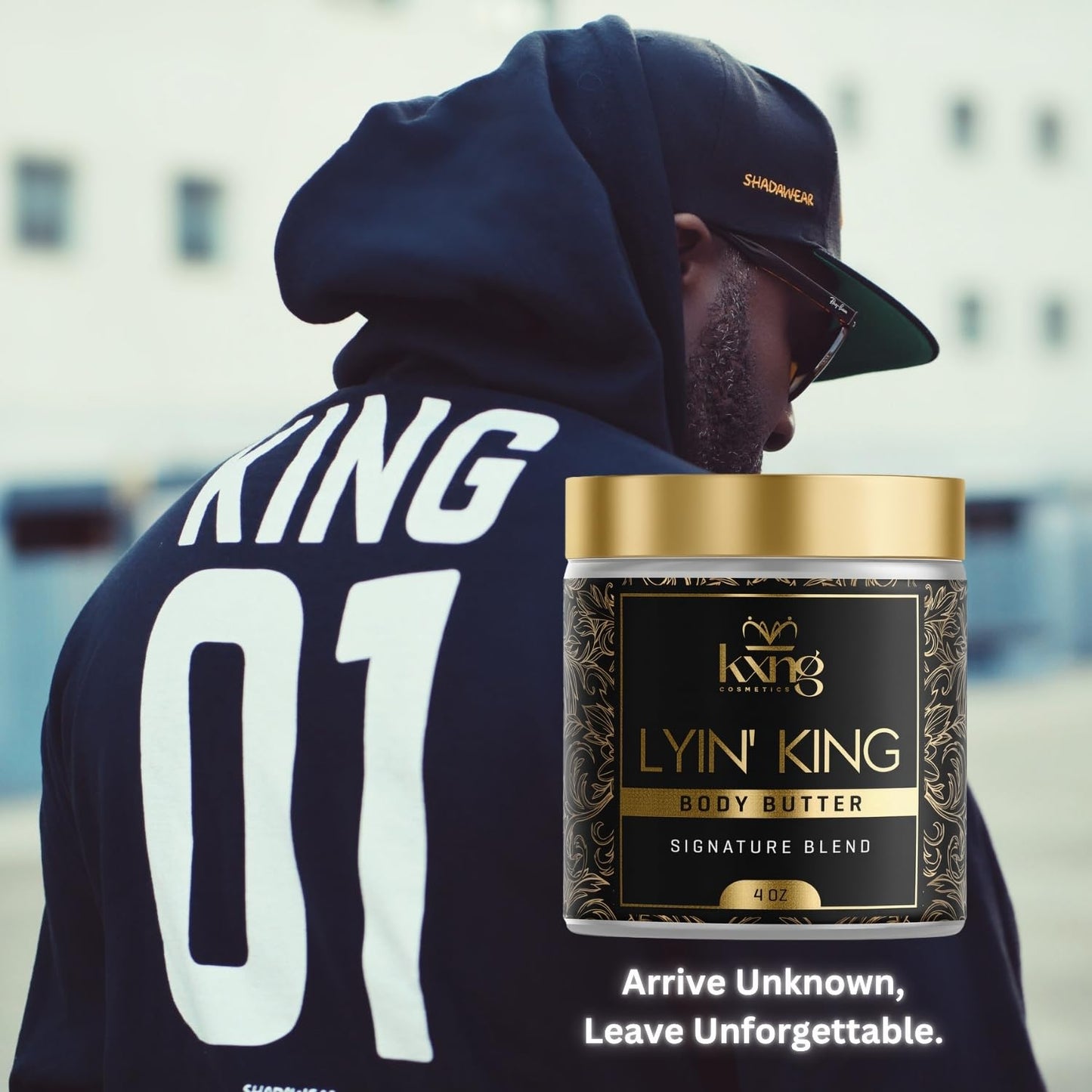 KXNG Cosmetics, Body Butter, Organic Skin Care for Men and Women, Body Moisturizer Lotions and Creams, Raw Shea Butter, Cocoa Butter, Mango, Coconut Oil, Hand, Foot, All Skin Types (Lyin’ King)