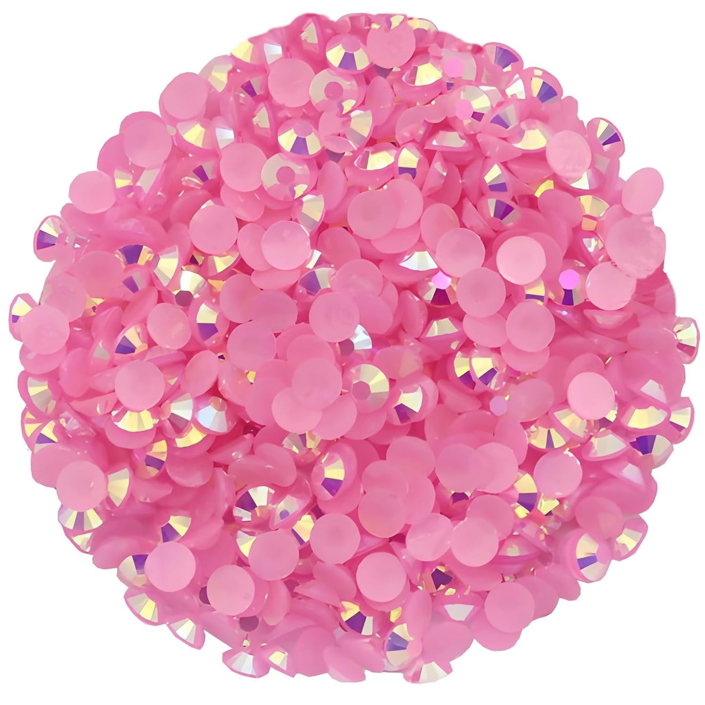 4500 Pcs SS6 2mm AB Flatback Rhinestones for Nails Art Crafts Glitter Round Shine Gems Crystals DIY Clothes Shoes （Dark Pink AB）