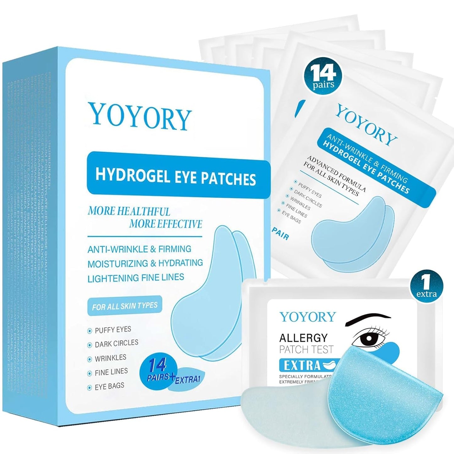 Under Eye Patches Masks - for Fine Lines with Collagen and Hyaluronic Acid, Dark Circles,and Fade Wrinkles, puffiness Smoothing Skin Care Treatment for Women and Men, (30 Pcs) white
