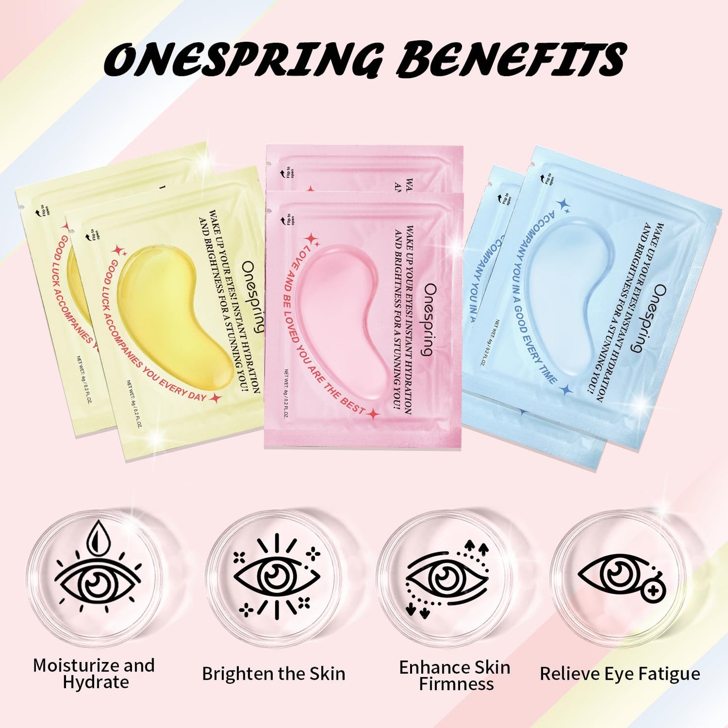 Eye Masks (24 Pairs) - Gifts for Her - Caffeine, 24K Gold and Retinol Under Eye Patches for Puffy Eyes, Dark Circles & Fine Lines, Bachelorette Party Favors, Birthday, Bridesmaid Gifts