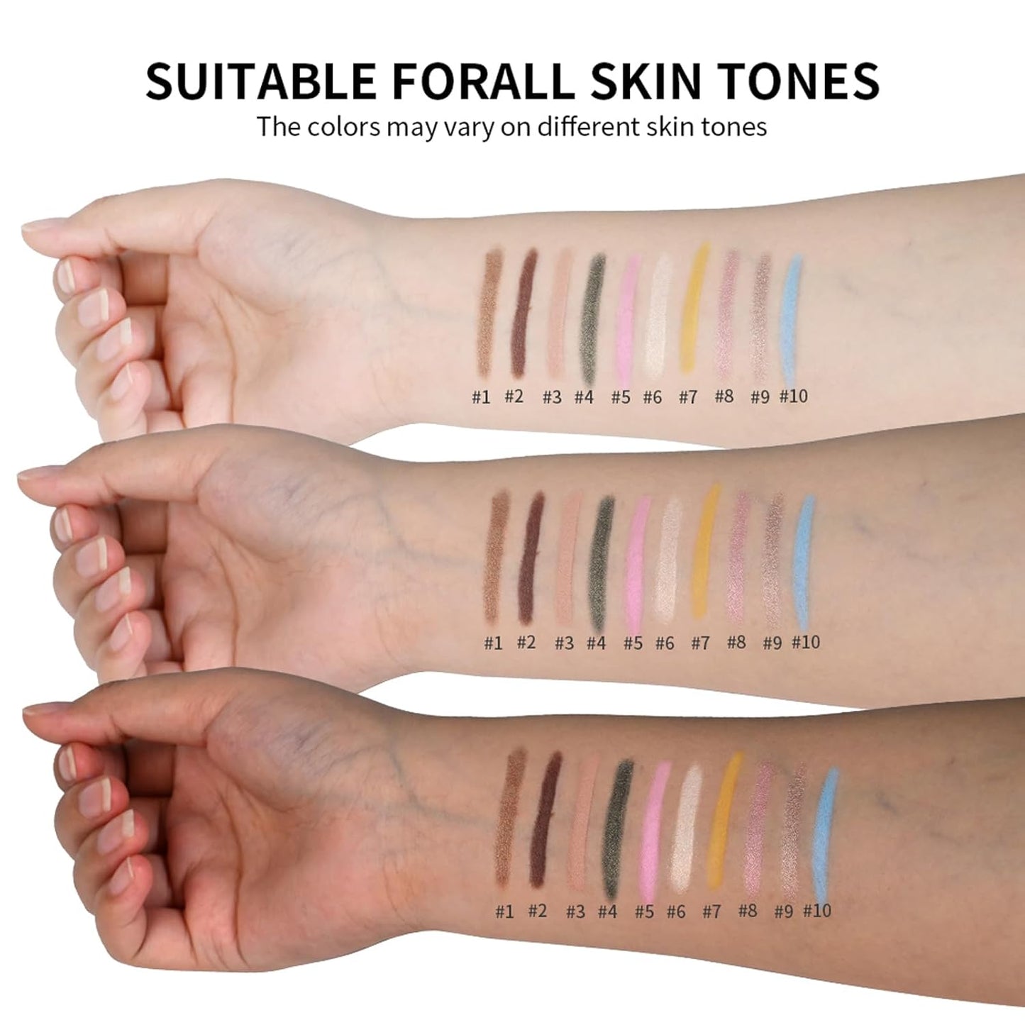 Eyeshadow Stick, Shimmer and Matte Cream Eye Shadow Brightener Sticks Eyeliner Pencil Crayon, Waterproof Long Lasting Eye Highlighter Stick Makeup,0.056 Oz(#9-Champagne)