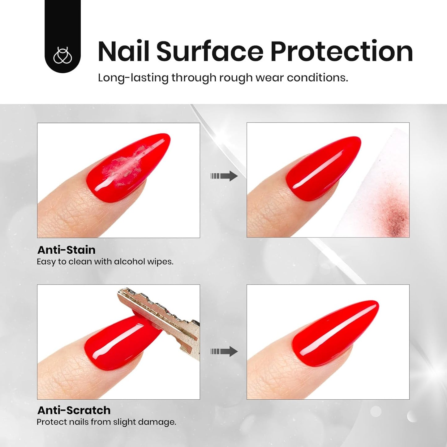 Beetles Extra Glossy No Wipe Gel Top Coat, 2 Pcs 15ml Super Shiny Clear Glossy Top Coat Gel Nail Polish, Soak Off Uv Nail Lamp Nail Salon Manicure DIY Home Gifts for Women