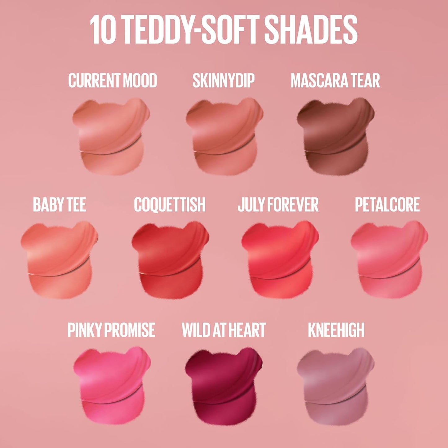 Maybelline Super Stay Teddy Lip Tint, Long Lasting Matte Lipstick For Up To 12HR Wear, Kneehigh, 1 Count