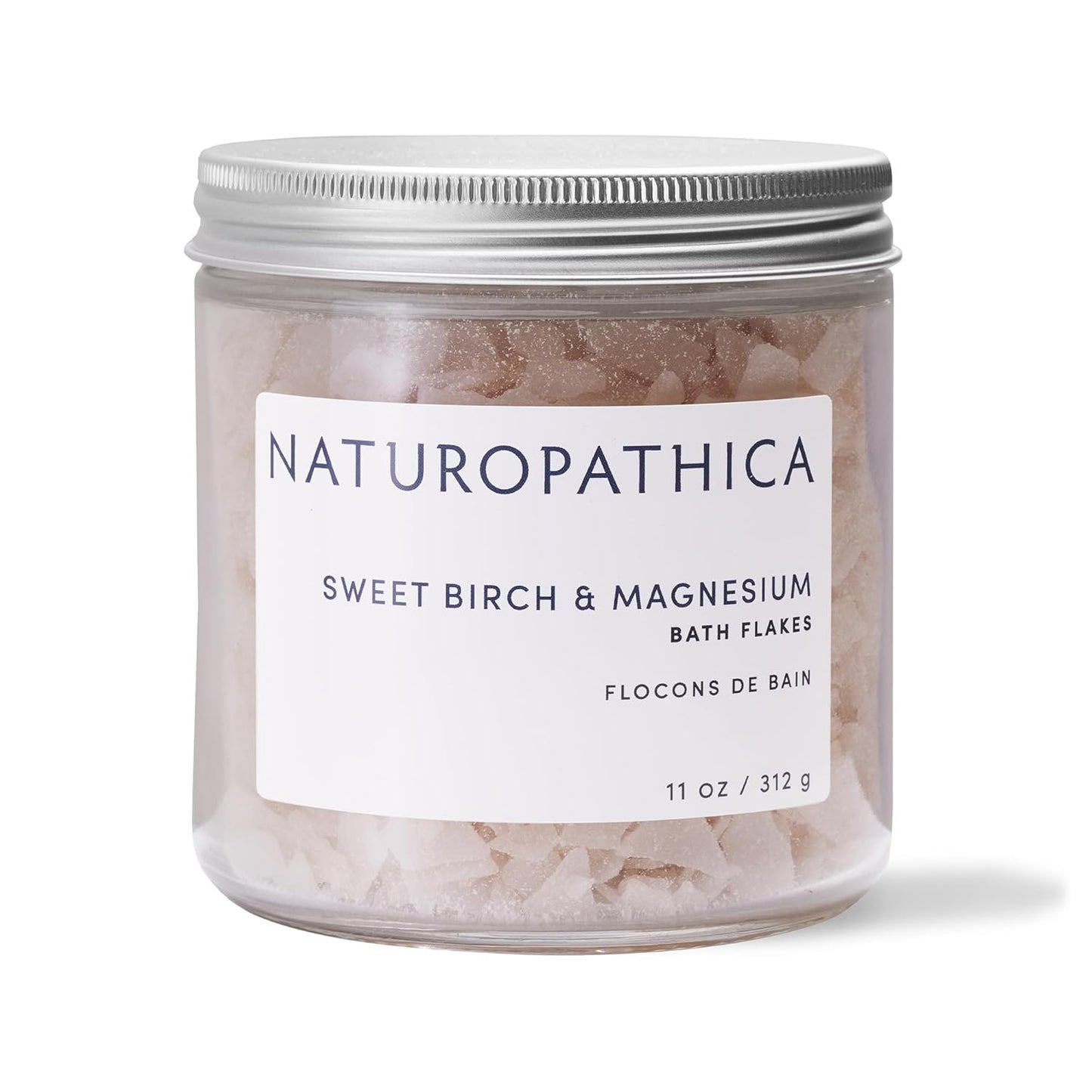 Naturopathica Sweet Birch and Magnesium Bath Flakes, Soothing Daily Bath Soak for Muscle Discomfort, Bathing Alternative to Epsom Salt, Relaxing Tension Relief Soak for Men and Women, 11 oz