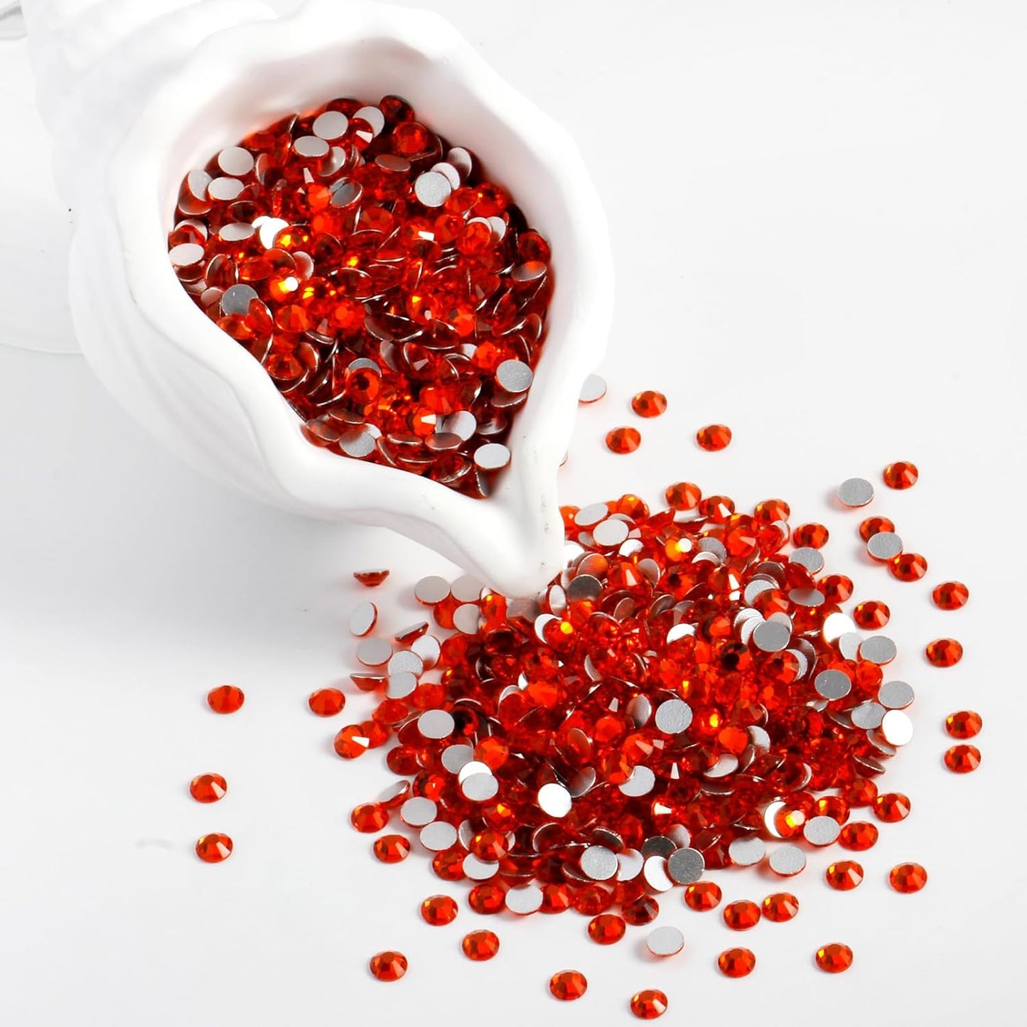 3000PCS SS8 Flatback Rhinestones | 12-Facet Diamond-Cut Glass Gems for Nail Art, Clothing, DIY Crafts |Glue-On Decoration Stones with Silver Backing(Hyacinth)