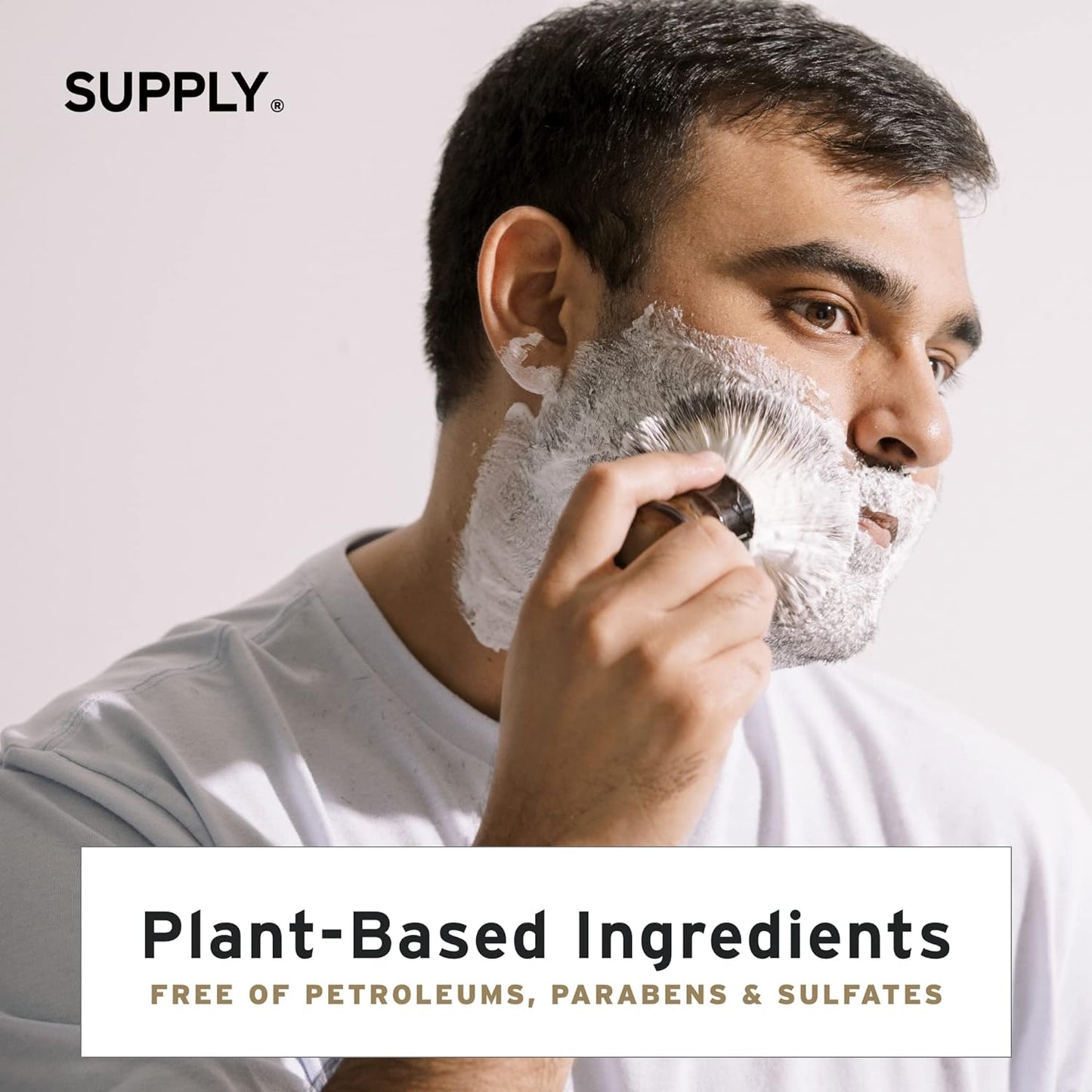 SUPPLY Ultra Lather Shaving Cream Sandalwood & Cedar - Hypoallergenic Formula for Men - 3.4 Oz Jar - Naturally Soothes and Protects, Guards Against Razor Burn and Irritation