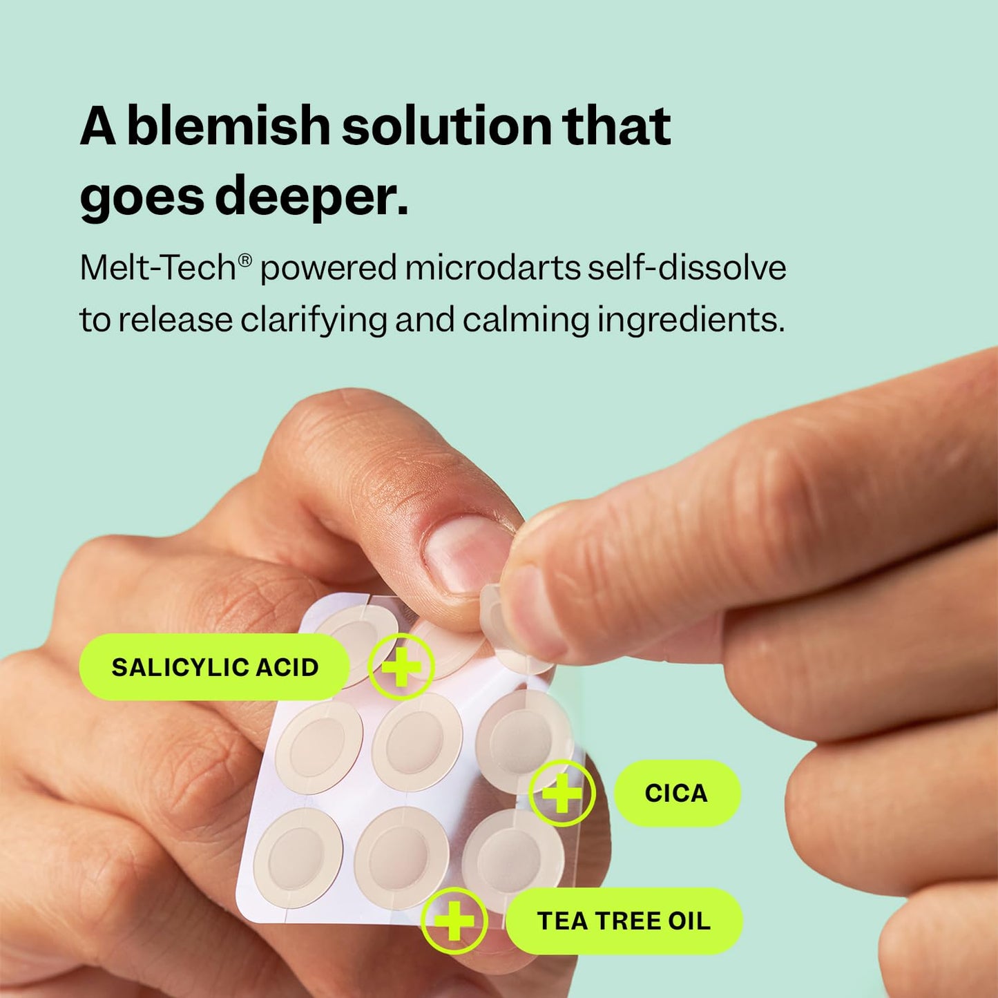 Peach Slices | Deep Blemish Microdarts | Acne Patch | Early Stage & Deep Pimples | Salicylic Acid | Tea Tree Oil | Niacinamide | Cica | Hyaluronic Acid | 9 Patches