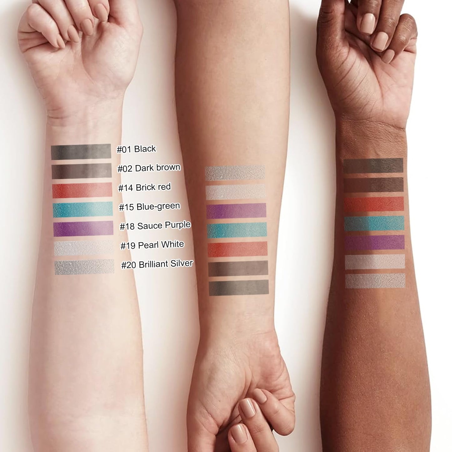 7 Colorful Eyeliner Pen Set, Eye Shadow Pencil, Pearl Eyeliner Kit Metallic Glitter Colored Eye liner for Women Eye&Lip Liner Professional Waterproof Eye Makeup (7PCS A)