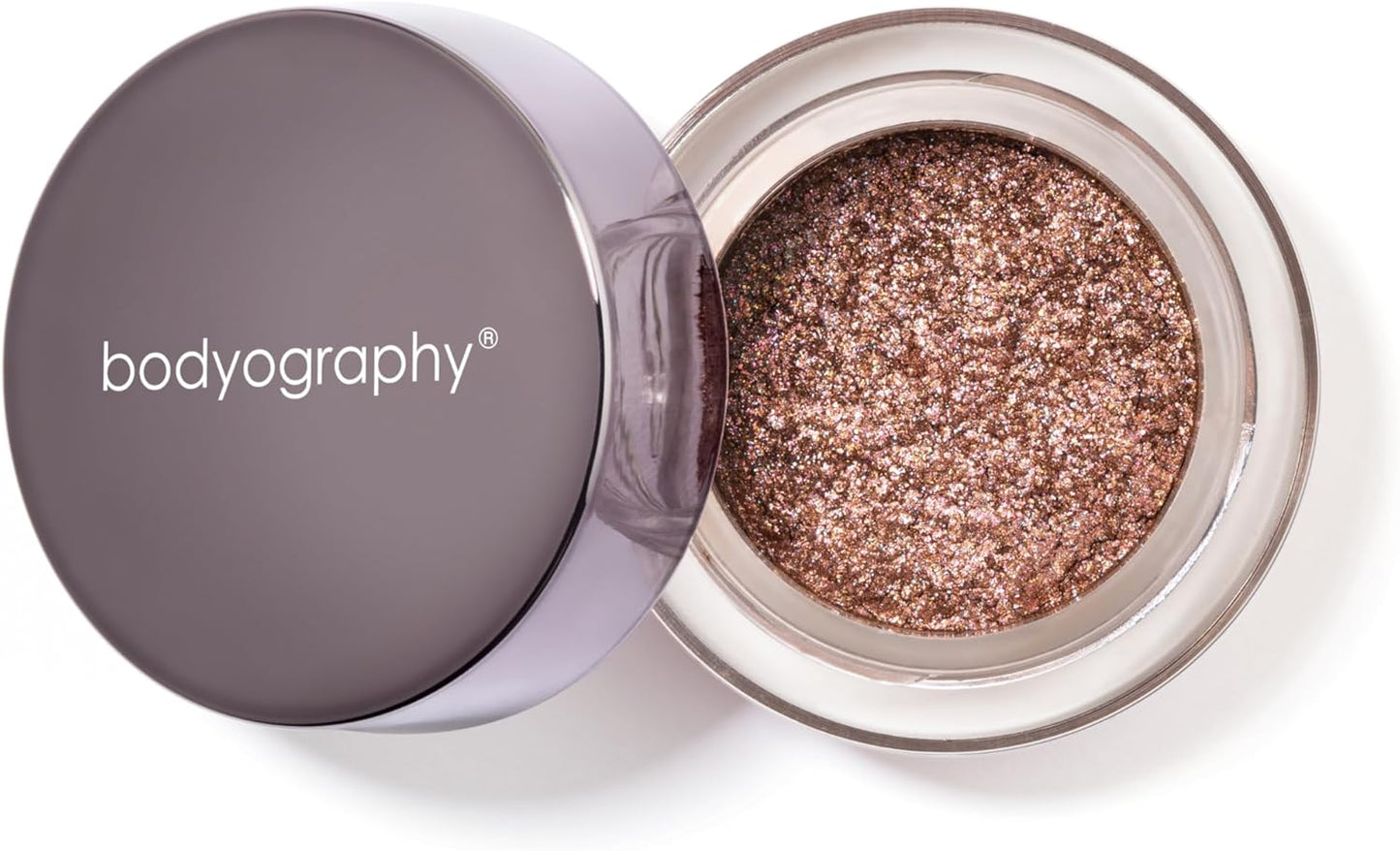 Bodyography Glitter Pigment Eye Shadow | Long Wear Shimmer Eyeshadow | Vegan, Talc & Paraben Free | Cream Powder Formula | Mood (Bronze Brown) 1.5 g