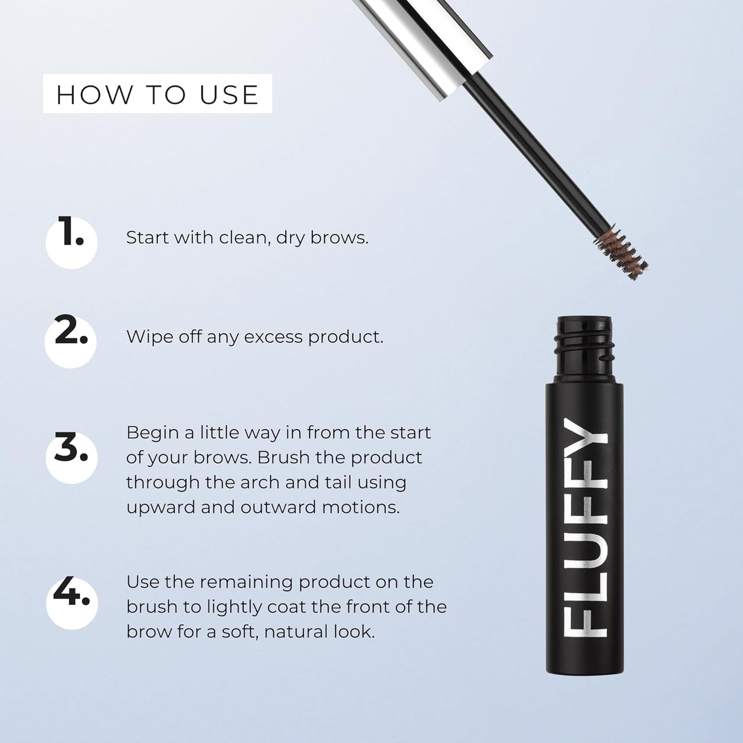 Wunderbrow Fluffy Brow Wax, 16 hour hold, Smudgeproof and Water resistant, Shade: Brunette